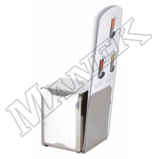 Stainless Steel Napkin Dispenser With Menu
